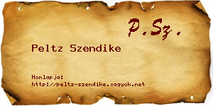 Peltz Szendike névjegykártya